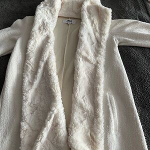 BB Dakota Cream Faux Fur Lined Blazer